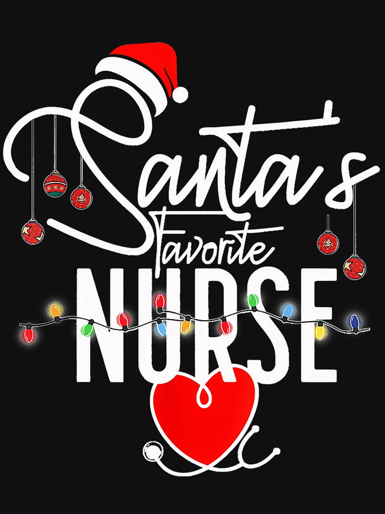 Classic Christmas Santas Vintage Retro Nurse Favorite Merry by Olincristie