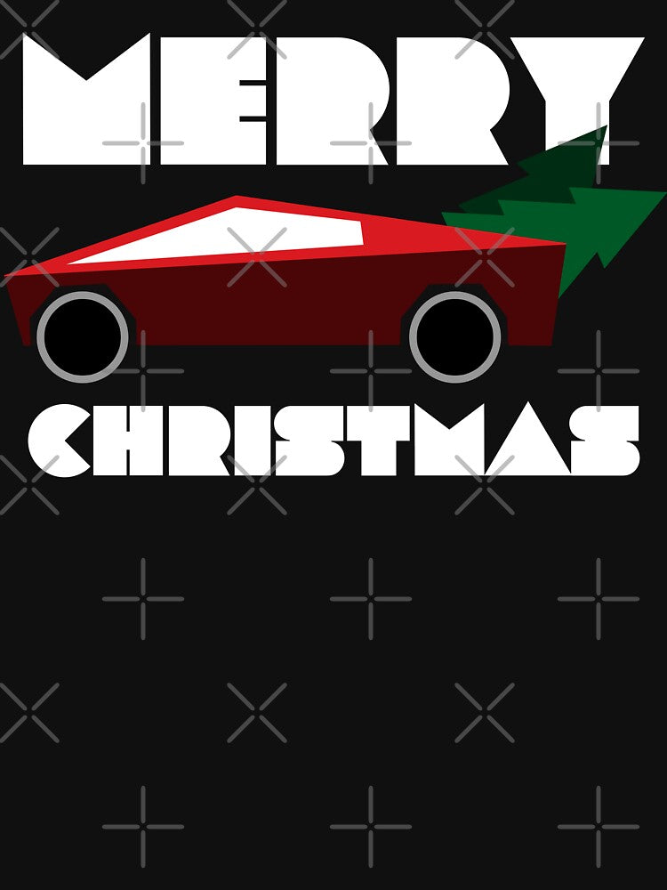 Futuristic Cyber Red Truck Pickup Christmas Tree Kids Men by CrafterCave