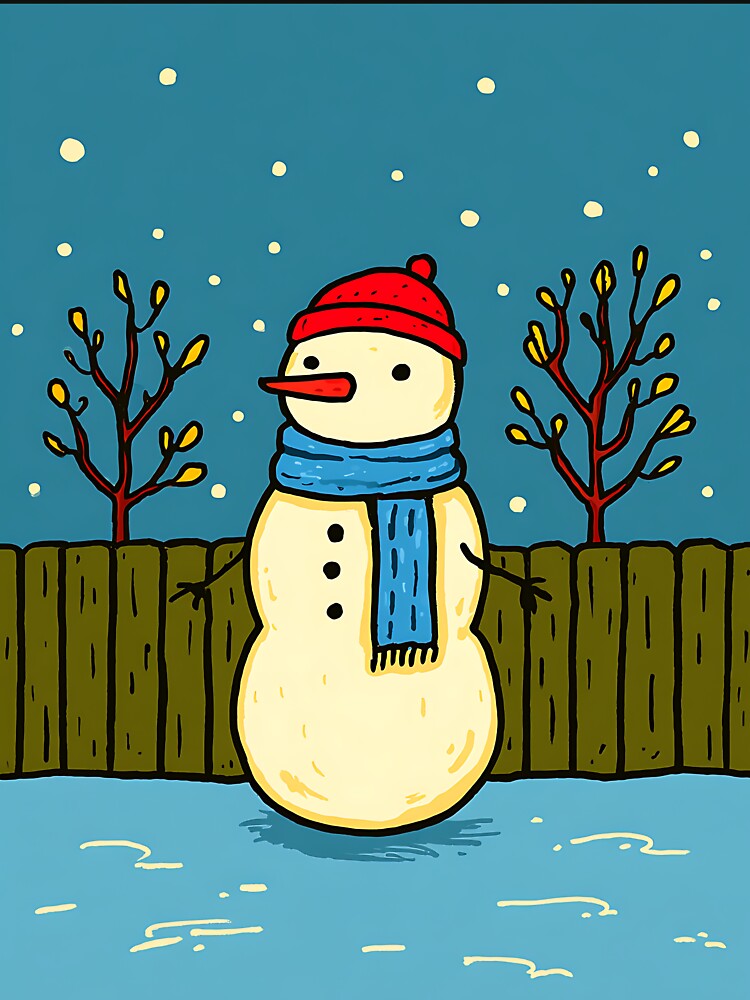 Winter Christmas Snowman by bapupa