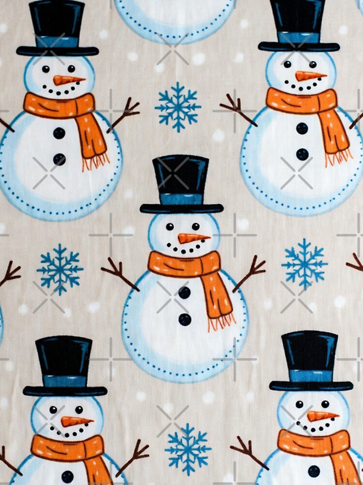 Snowman Pattern with Scarves by SassyArtistry