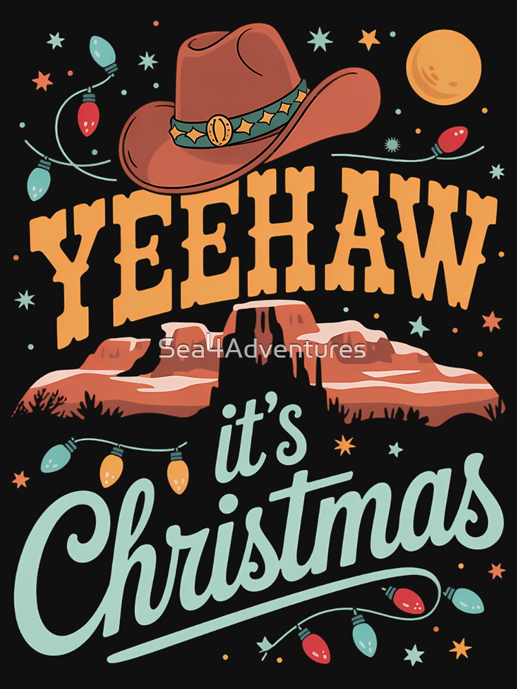 Christmas Western Christmas Cowboy Santa Funny Farm Christmas by Sea4Adventures