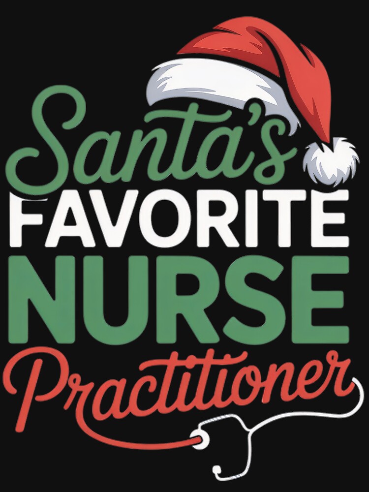 Christmas Retro Classic Vintage Santas Favorite Merry Nurse by Olincristie