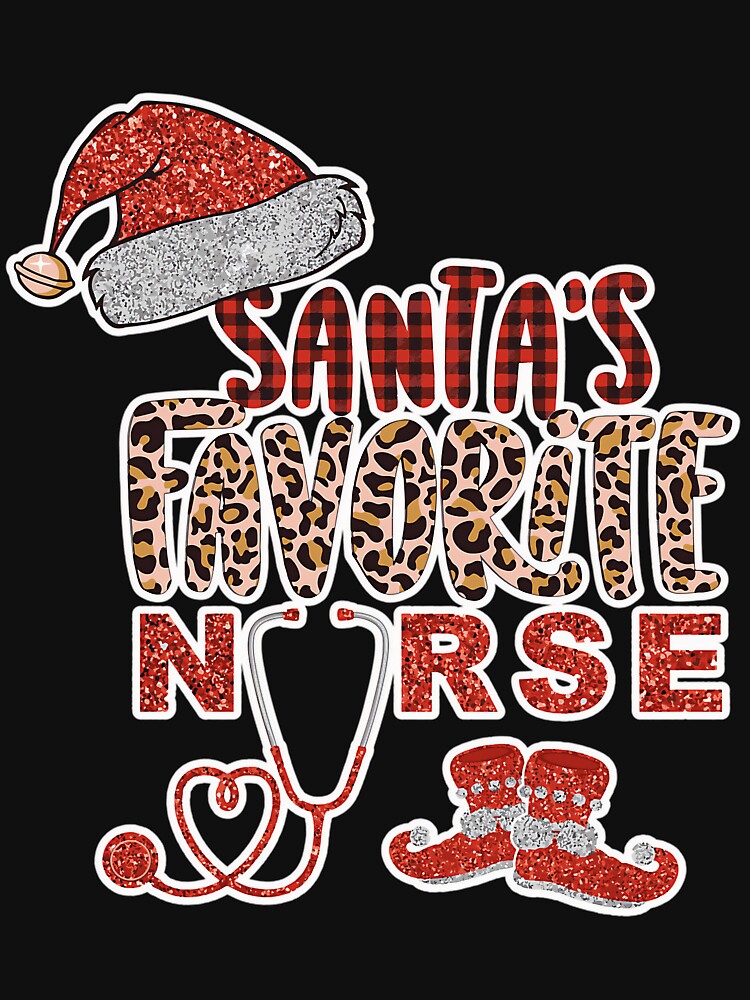 Christmas Santas Favorite Vintage Classic Merry Retro Nurse by Olincristie