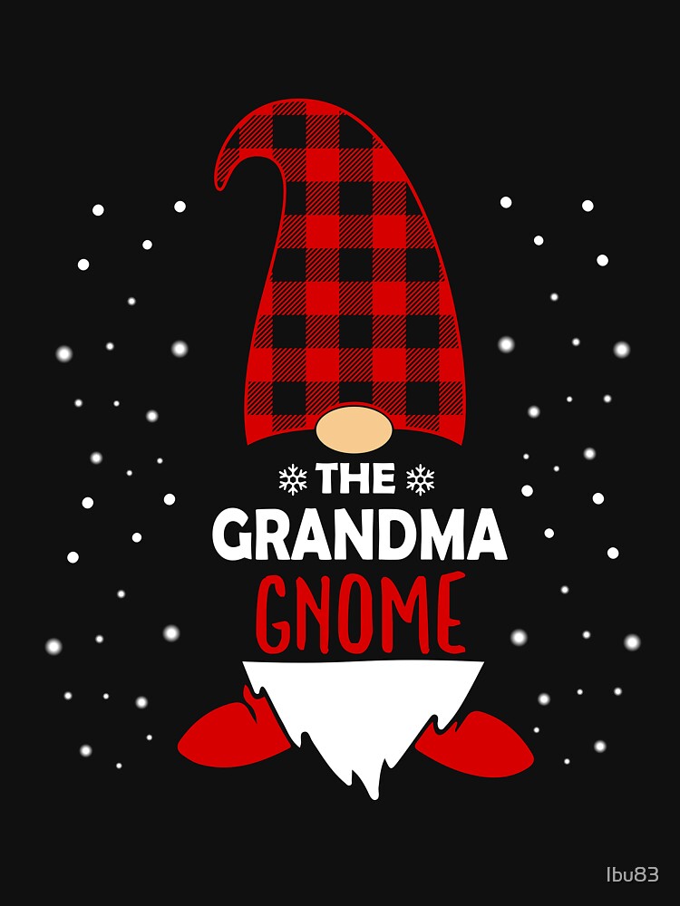Christmas Grandma Gnome Red Plaid Gift by Ibu83