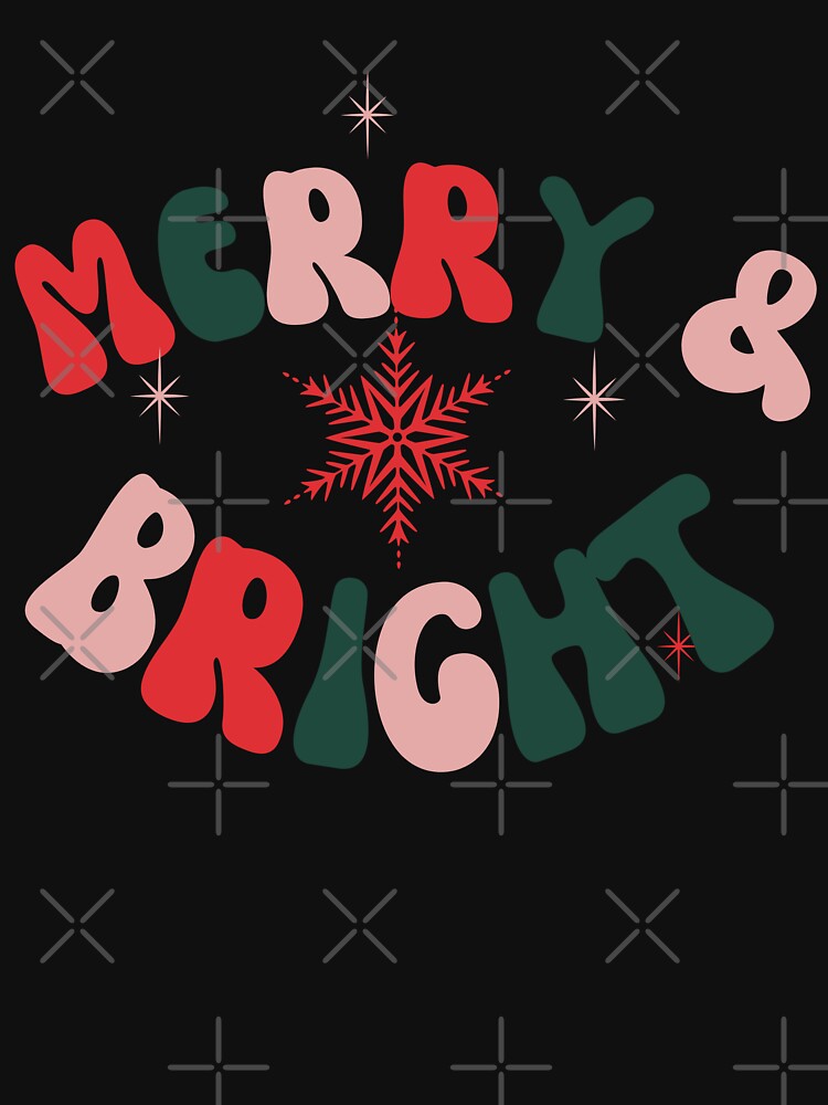 Retro merry and bright christmas-may your day be merry and bright by PeonyPeak