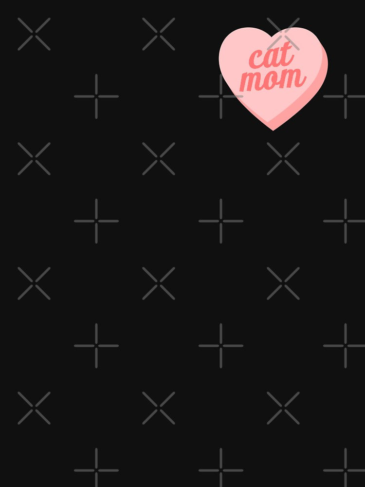Cat Mom Candy Heart Pink by modeoftravel