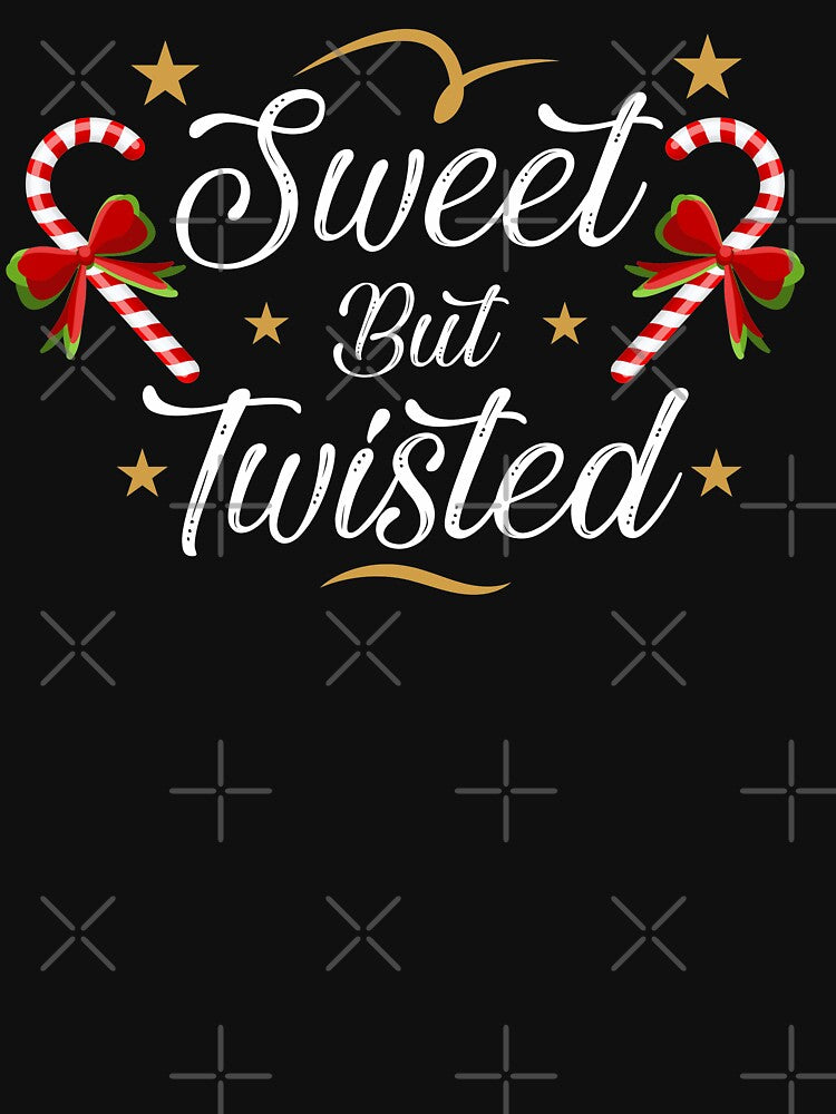 Sweet But Twisted Candy Cane Christmas Humor Funny and Cute Gifts for her and for him by alenaz