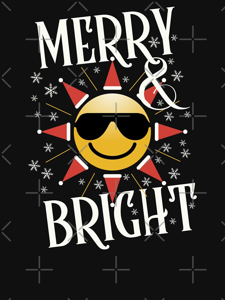 Merry and Bright Christmas - The Sun Wearing Santahats by humnoo