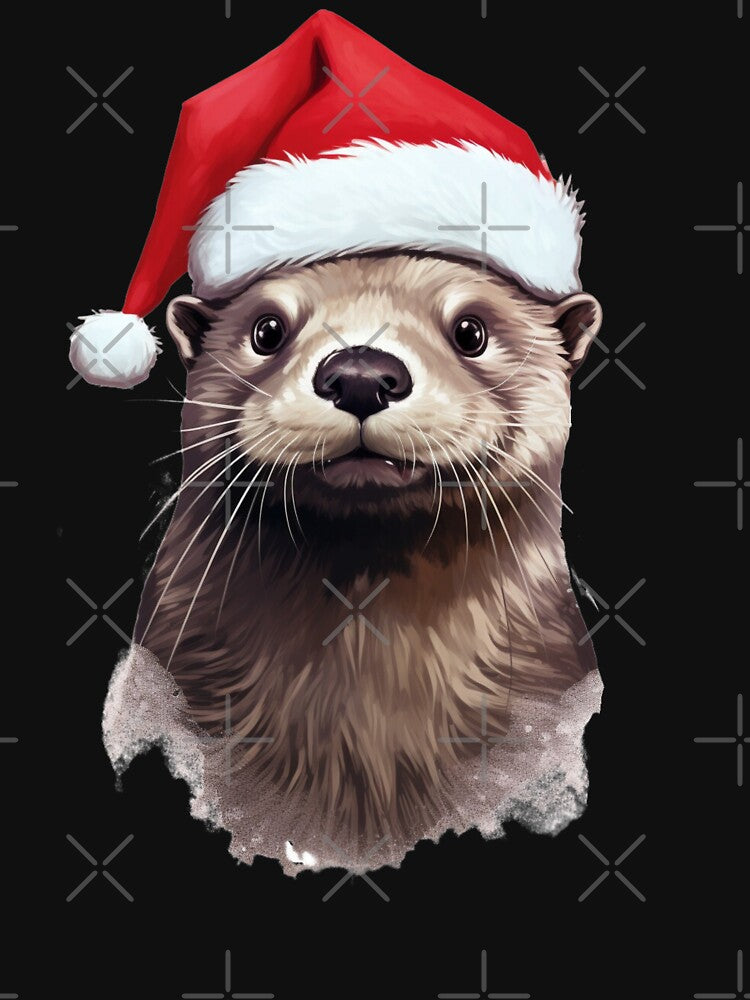 Christmas Sea Otter by Myra365Art