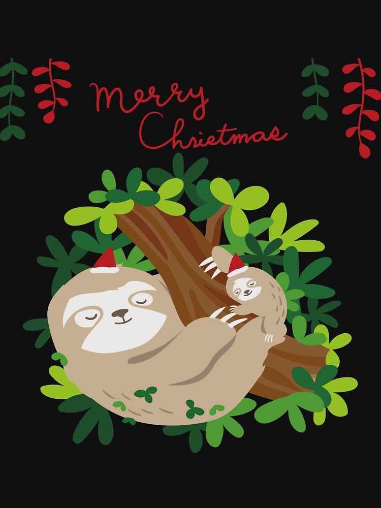 Merry Christmas - Cute Christmas Sloth Tree 2020 by muacreation