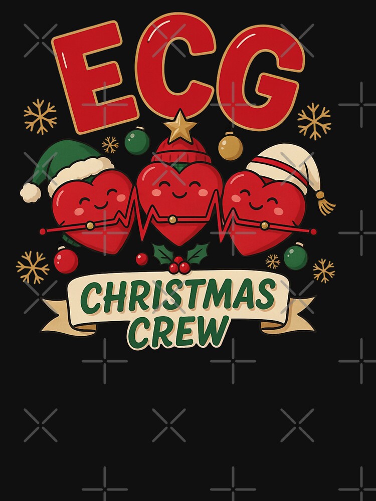 ECG Christmas Crew Cute Medical Heartbeat Holiday by Nzgiftsandmore