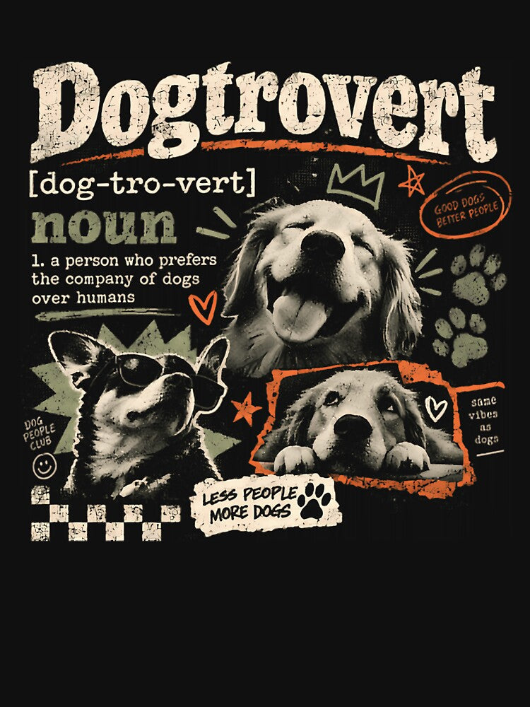 Dogtrovert Dog Lover Introvert Dog Owner Pet Parent Gift by HUBERitC-oCYCN