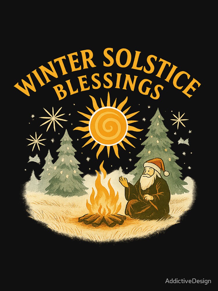 Winter Solstice Blessings – Pagan Yule Celebration and Seasonal Renewal Design by AddictiveDesign