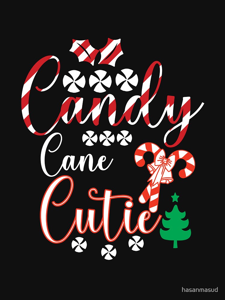 Funny Christmas Candy Cane Cutie Shirt Girls Xmas Pajama by hasanmasud