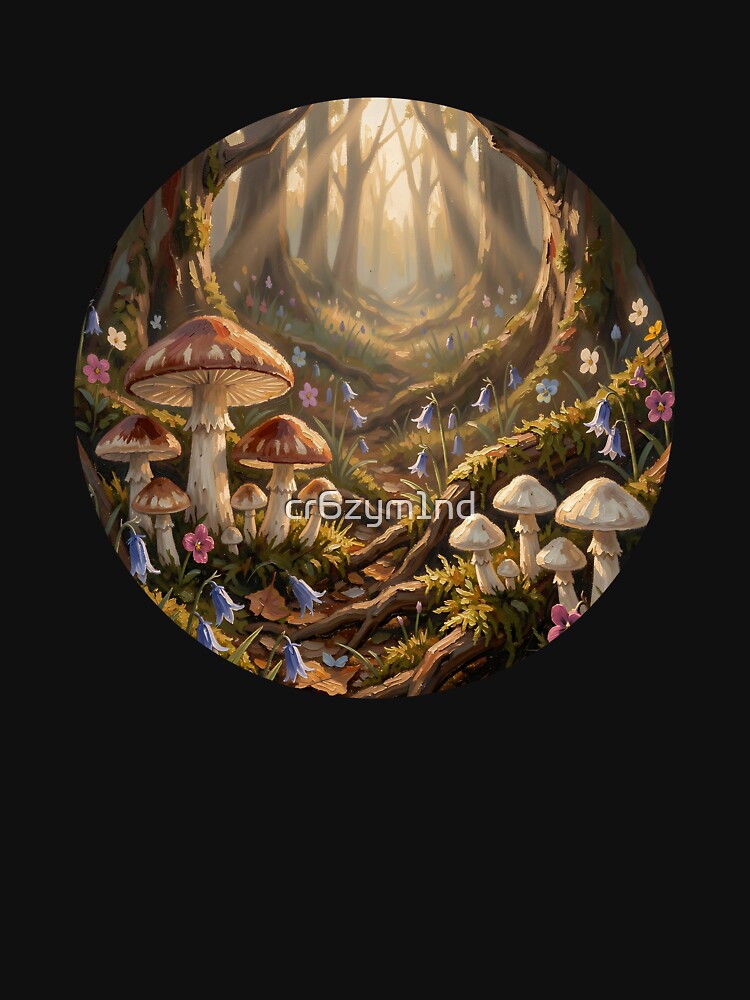 Enchanted Mushroom Forest Fairycore Fantasy Nature Art by cr6zym1nd