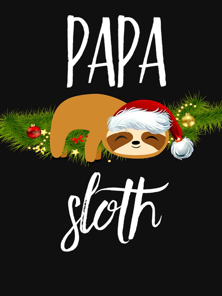 Papa Sloth, Sloth Lover Dad, Family Christmas by Mandala108