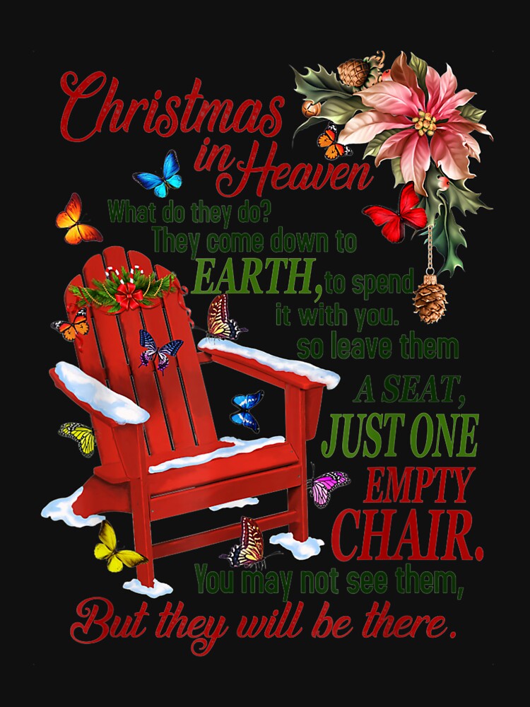 Christmas in Heaven' Poem with Rocking Chair and Butterflies by bluechic89