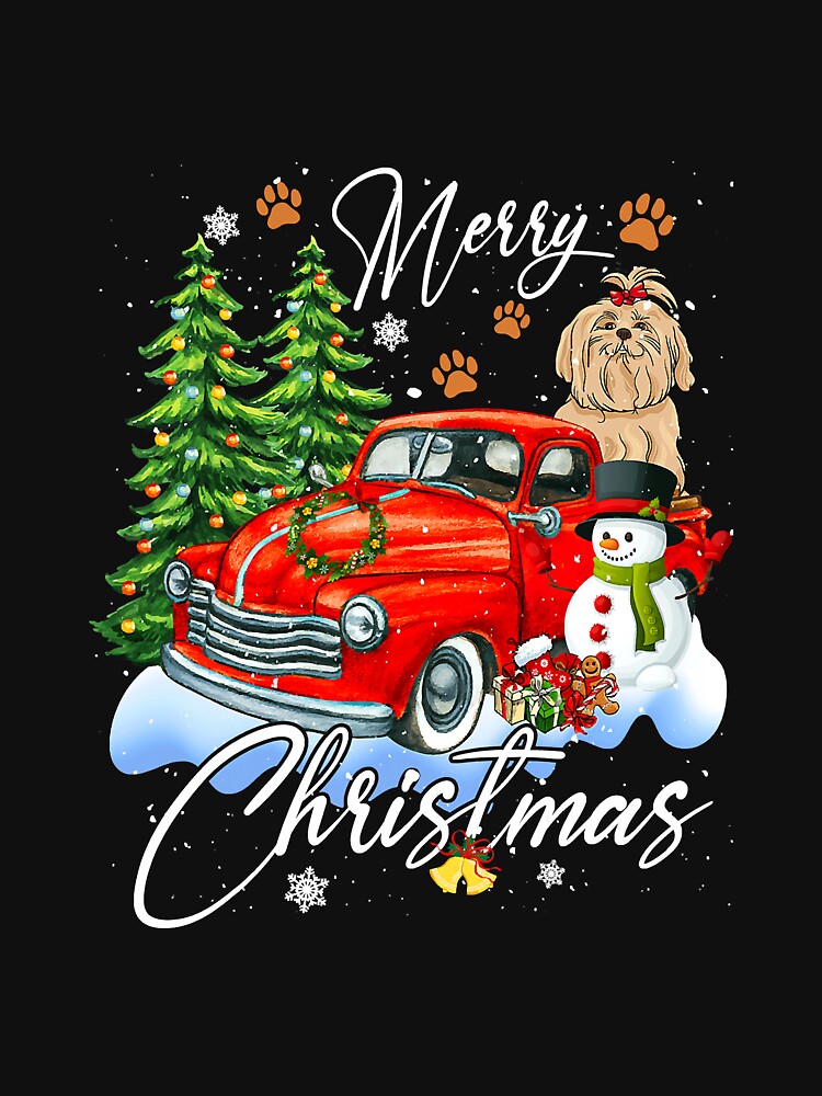 Funny Maltese Dog Snow Truck Christmas by deanba81741