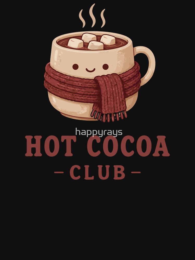 Hot Cocoa Club | Cozy Cute Winter Cocoa Lover Sweatshirt Design by happyrays