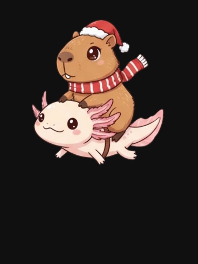 Festive Capybara & Axolotl Christmas Duo by arup7980