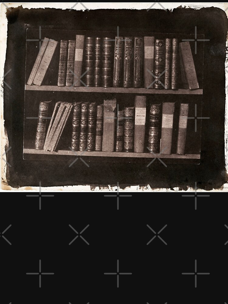 A Scene in a Library Talbot 1844 - Vintage library bookself by BestUncommonTee