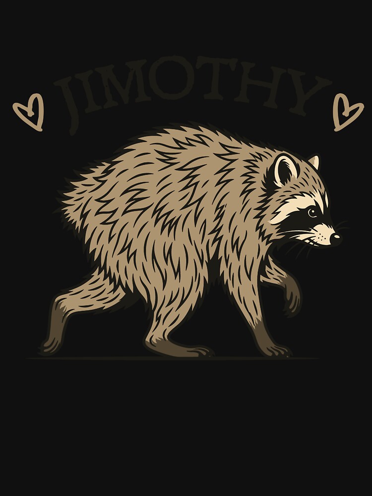 Jimothy Viral Raccoon Funny Meme, Funny Trash Panda Wildlife, Retro Animal Lover by BFrymireP4
