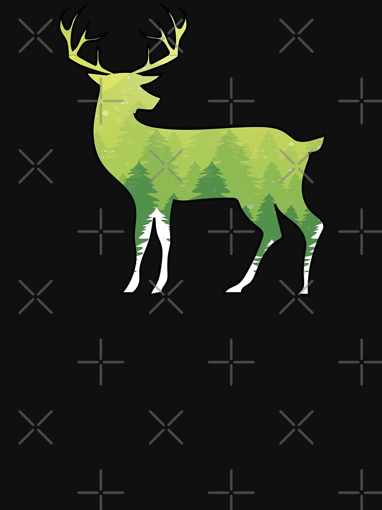 Snowing mountain illustration on a reindeer face by Donutlovers