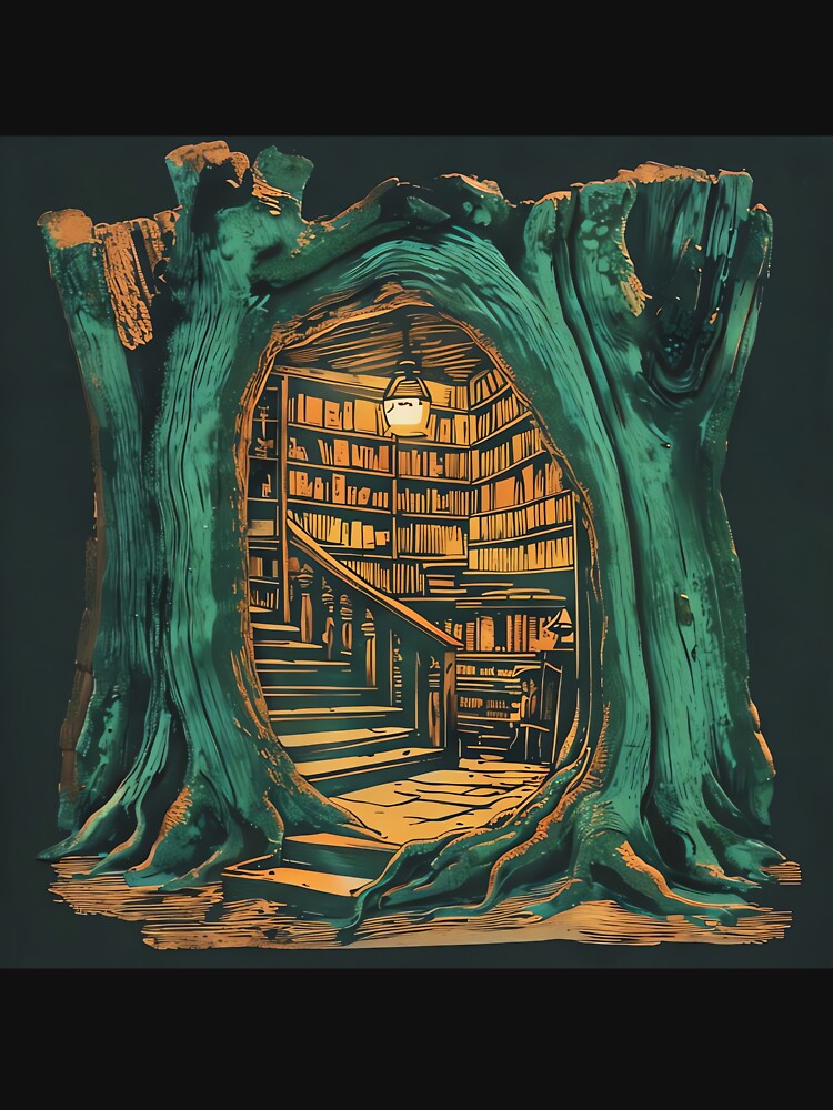 The Whispering Library Tree by ONYX Pixee