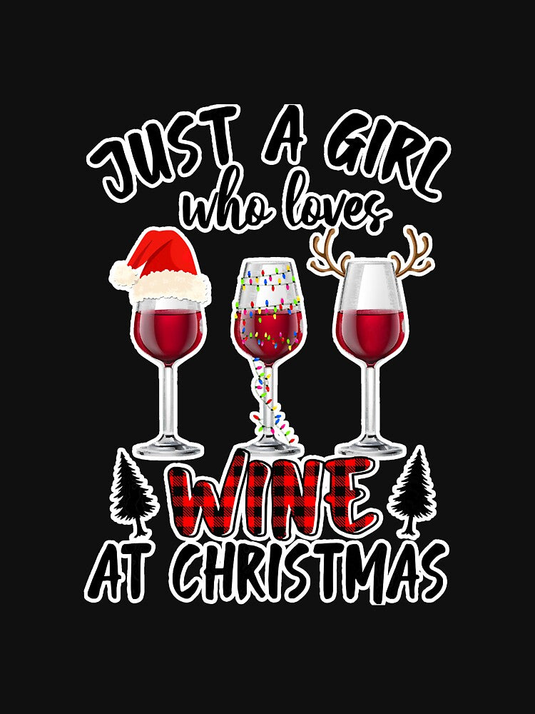 Wine Santa Lights Reindeer A Girl by SkyCloudBlue
