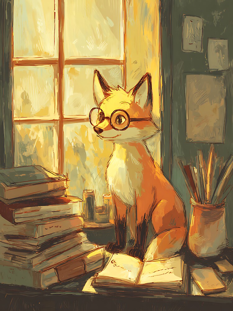 Light Academia Aesthetic: Fox's Study Session by bapupa