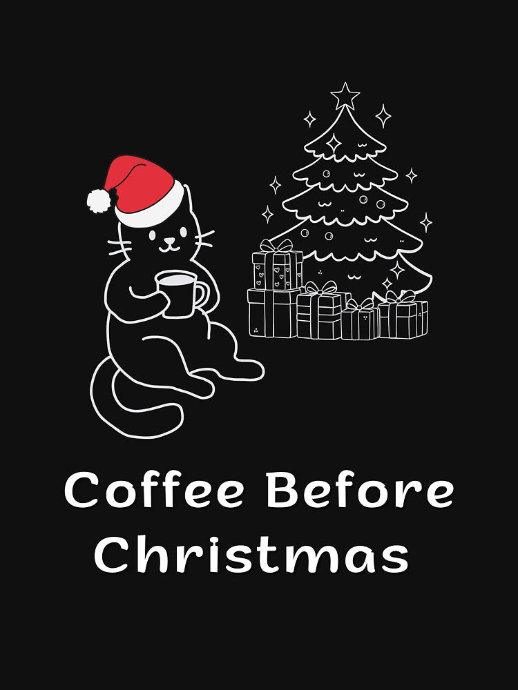 Coffee Before Christmas | Espresso Yourself Cats | Cozy Christmas Coffee Cat by ContigoART