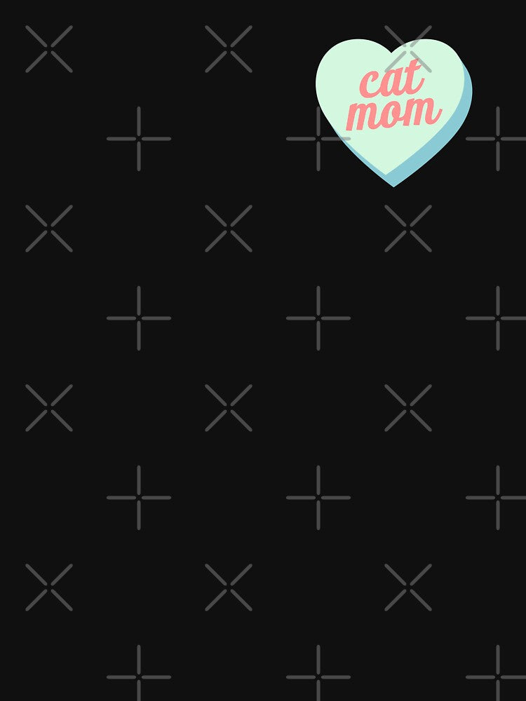 Cat Mom Candy Heart Green by modeoftravel