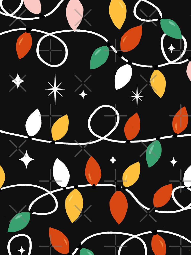 Holiday Christmas Lights Minimal Retro Bold Green by susycosta