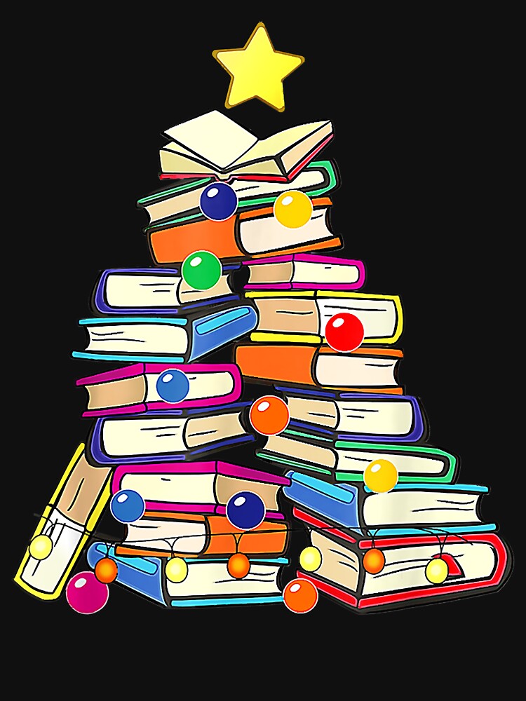 Book Lover Christmas Tree Bookworm Librarian Merry Christmas by AaronWeedo