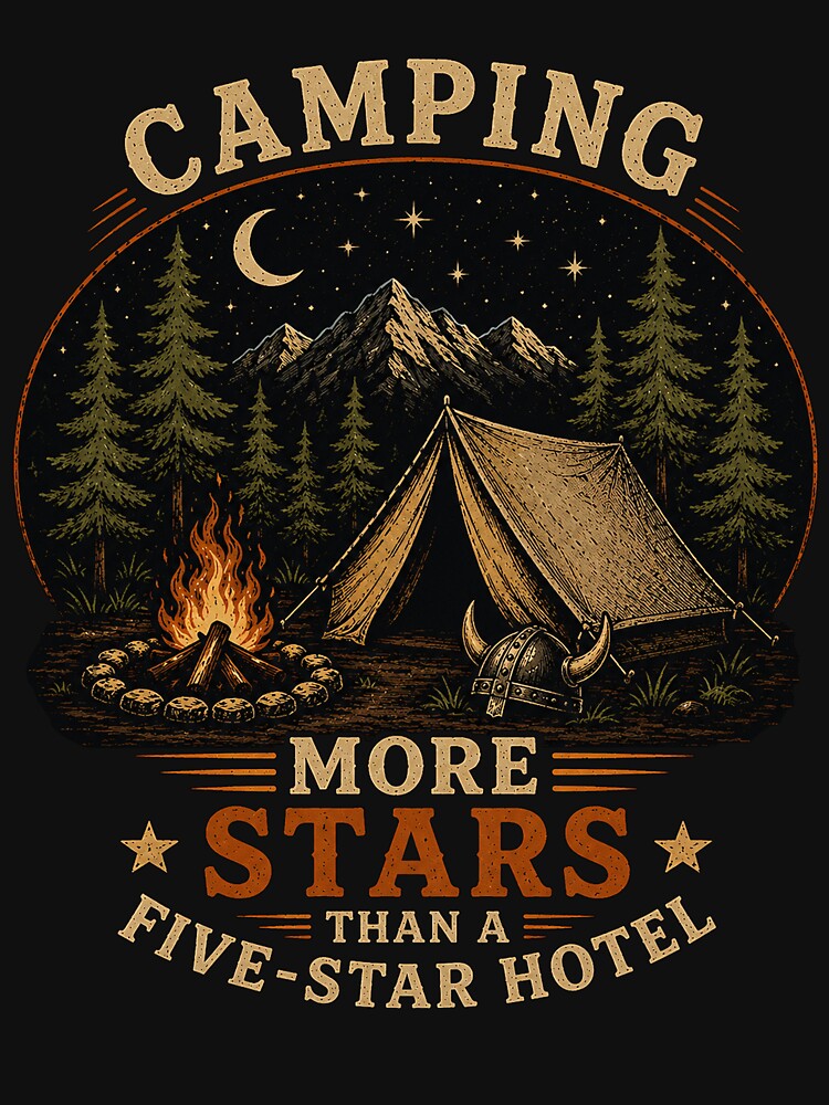 More Stars Than A Five-Star Hotel Camping Shirt by Claws & Chaos