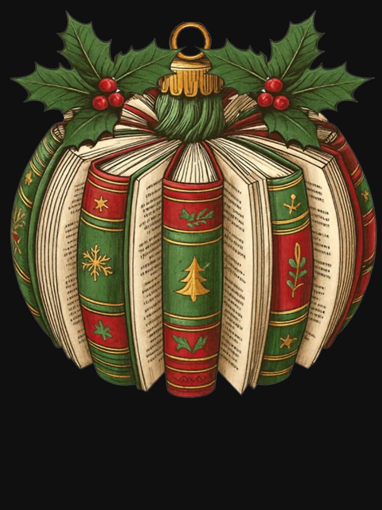 Retro Christmas Book Ornament by laszlosaobere