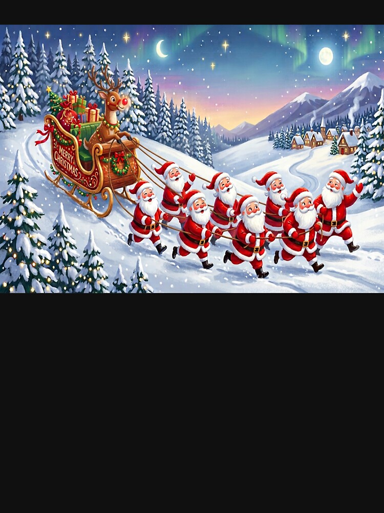 Santas showing Rudolph how it's done! by GAWPAWshop