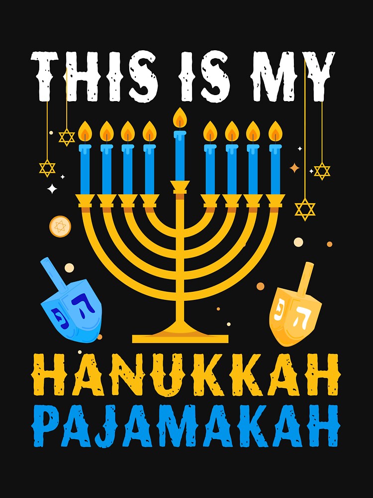 This Is My Hanukkah Pajamakah Menorah Chanukah Pajamas by LennonKain
