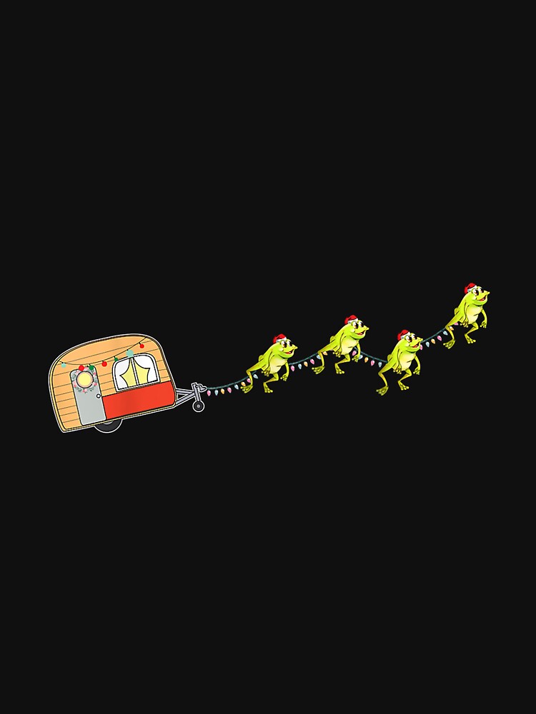 Camper Van Christmas Frog Sleigh Cute Animal X-mas Pajama by AnitaJGreenspan