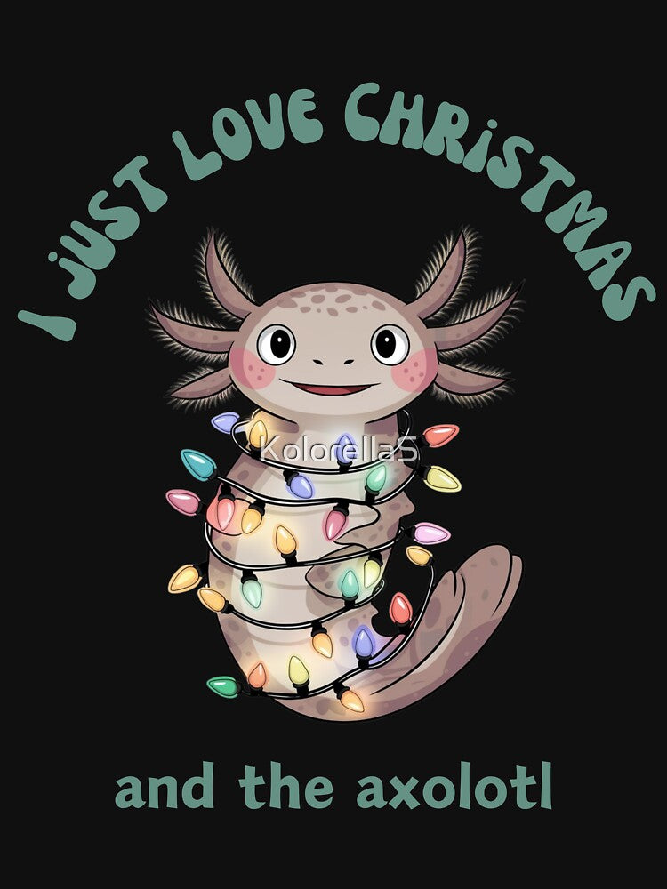 I love christmas and axolotl,  Happy Axolotl, by KolorellaS