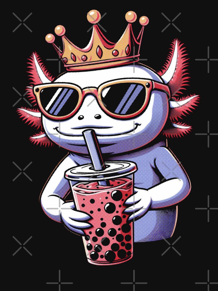 Axolotl Bubble Boba Tea Anime Cute Kawaii King Axolotl by MTRBSK11