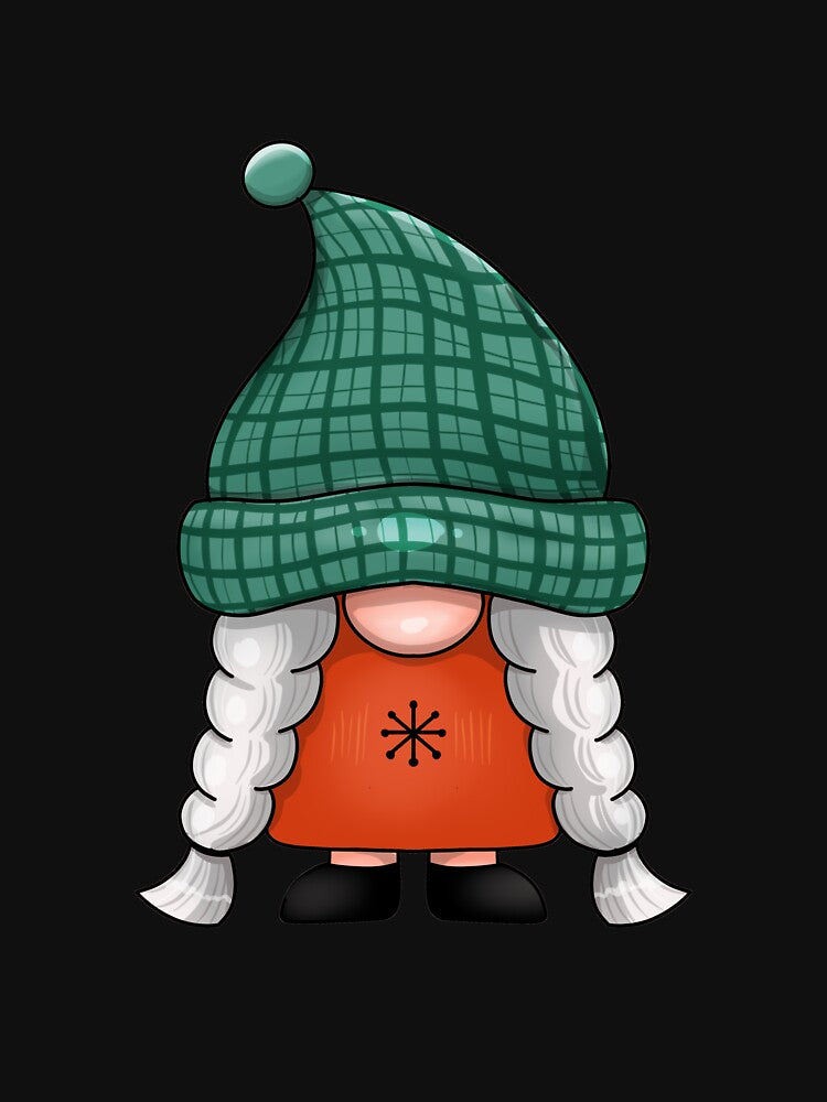 Cute Xmas Gnome,Cute Gnome Braided Hair by pupiya
