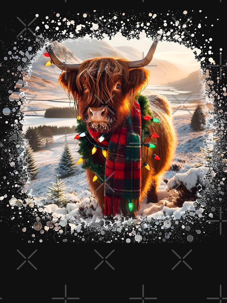 Christmas Highland Cow by Truck Stop One