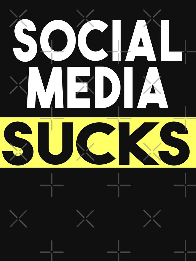 social media sucks -yellow social media by joy4shirt