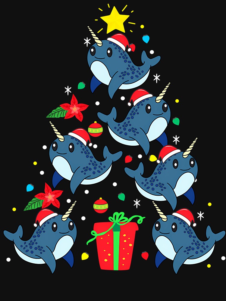Narwhal Christmas Ornament Tree by ChadKonopelski