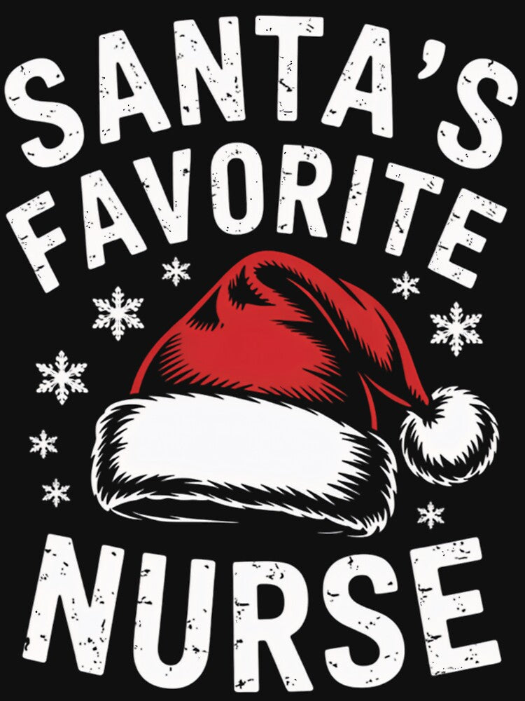 Santas Christmas Favorite Nurse Merry Vintage Classic Retro by Olincristie