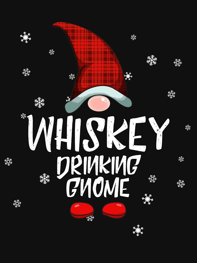 Whiskey Drinking Gnome Family Christmas Pajama Whiskey Gear by DynamicDesign
