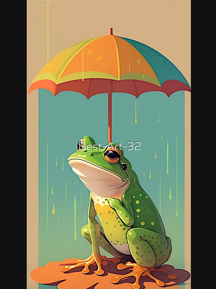 The vector artwork of the frog leaped to life with vibrant colors and intricate details, showcasing the beauty of nature through digital creativity. by Best-Art-32