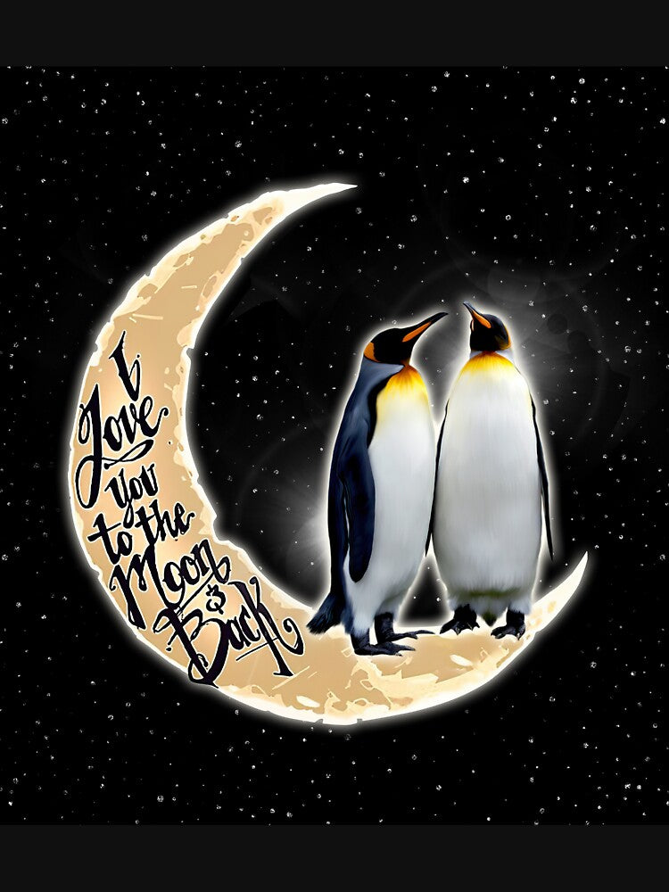 Black Love You To The Moon And Back Penguin by CatheriLove