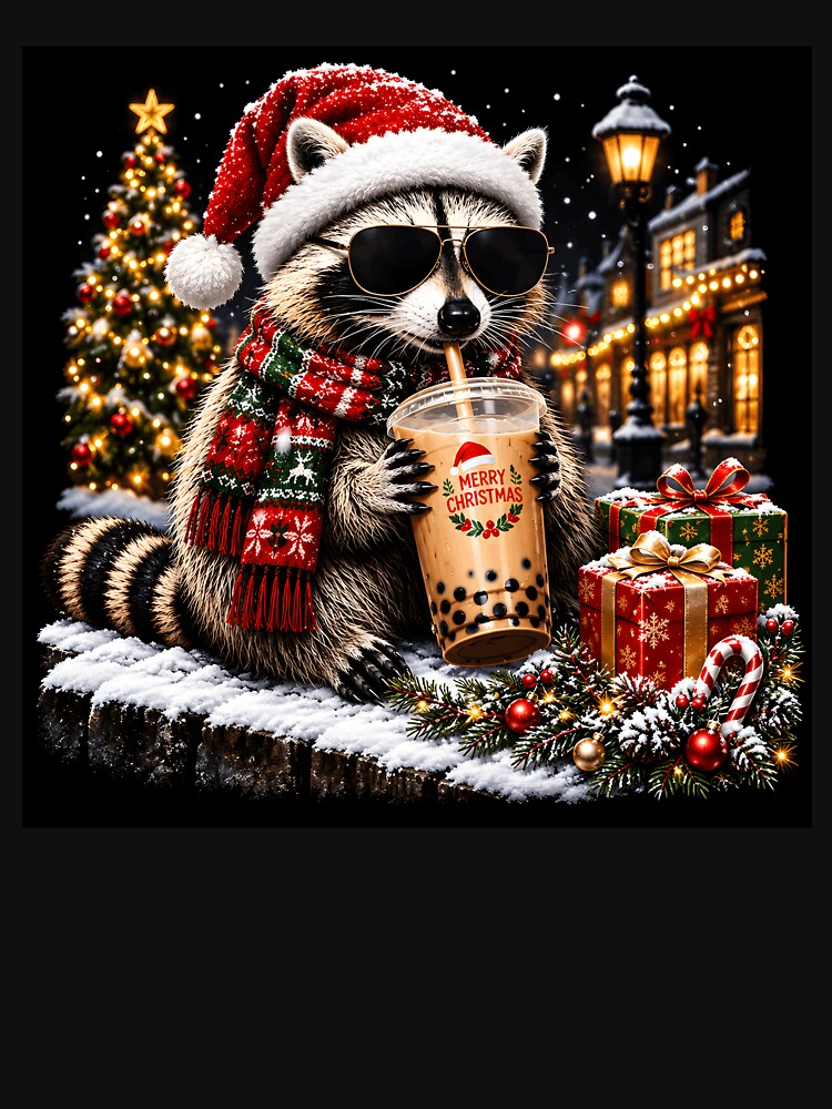 Christmas Raccoon by hesotendes